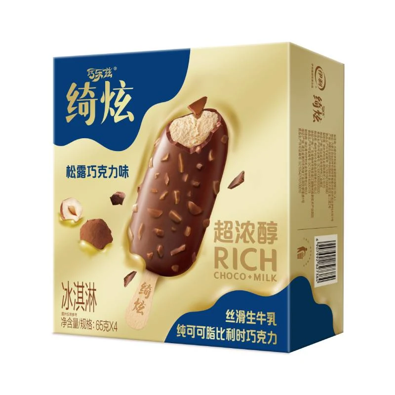 伊利巧乐兹绮炫松露巧克力味冰淇淋65克*4支/盒