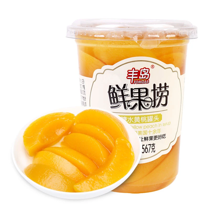 丰岛鲜果捞糖水黄桃罐头 567克/杯【“桃”过一劫】
