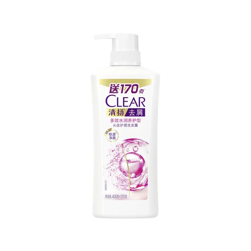 清扬CLEAR去屑洗发水 多效水润 570g/瓶