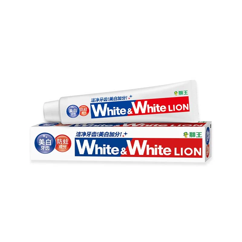日本进口狮王WHITE&WHITE美白牙膏150g/支