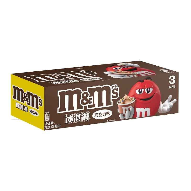 m&m's巧克力味冰淇淋 210g（70g*3）/盒