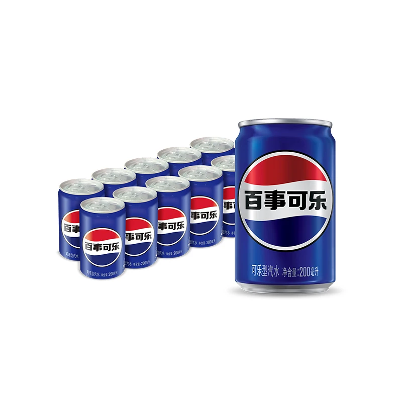 百事可乐迷你罐可乐型汽水 200ml*10罐/组