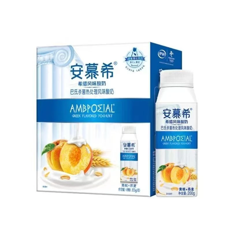 伊利安慕希黄桃燕麦风味酸奶200克*10盒/提