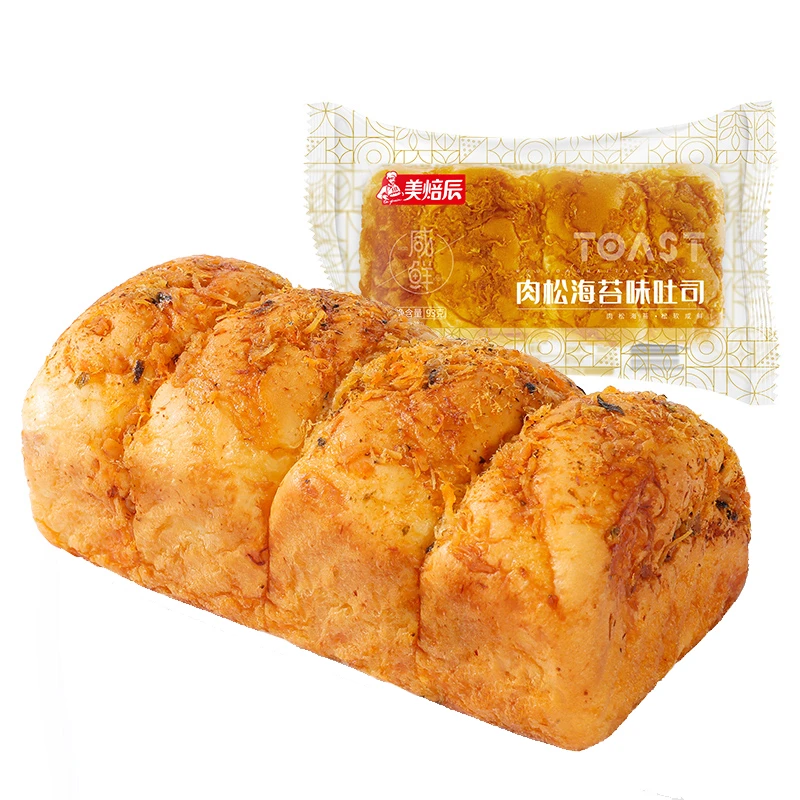 【早餐一包就足够】美焙辰肉松海苔味吐司93克/袋