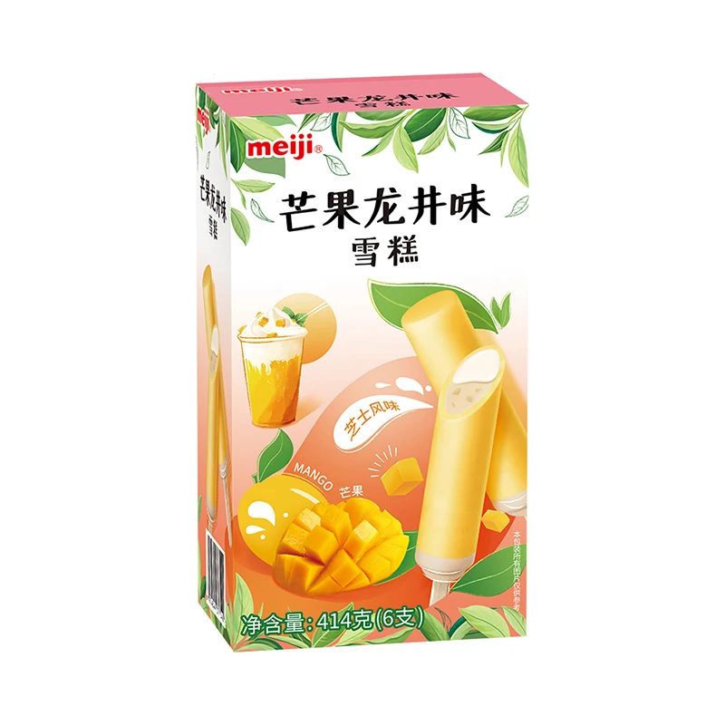 明治芝芝芒芒芒果龙井味雪糕414g（6支）