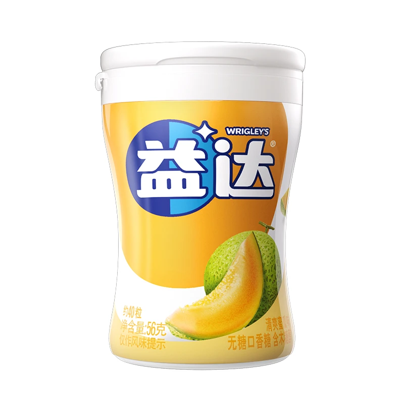 益达木糖醇无糖口香糖(清爽蜜瓜味)56克/瓶