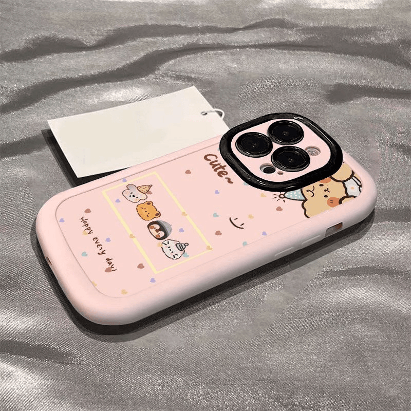 高级感爱心卡通适用苹果15promax手机壳iphone14全包13/12/11/ins