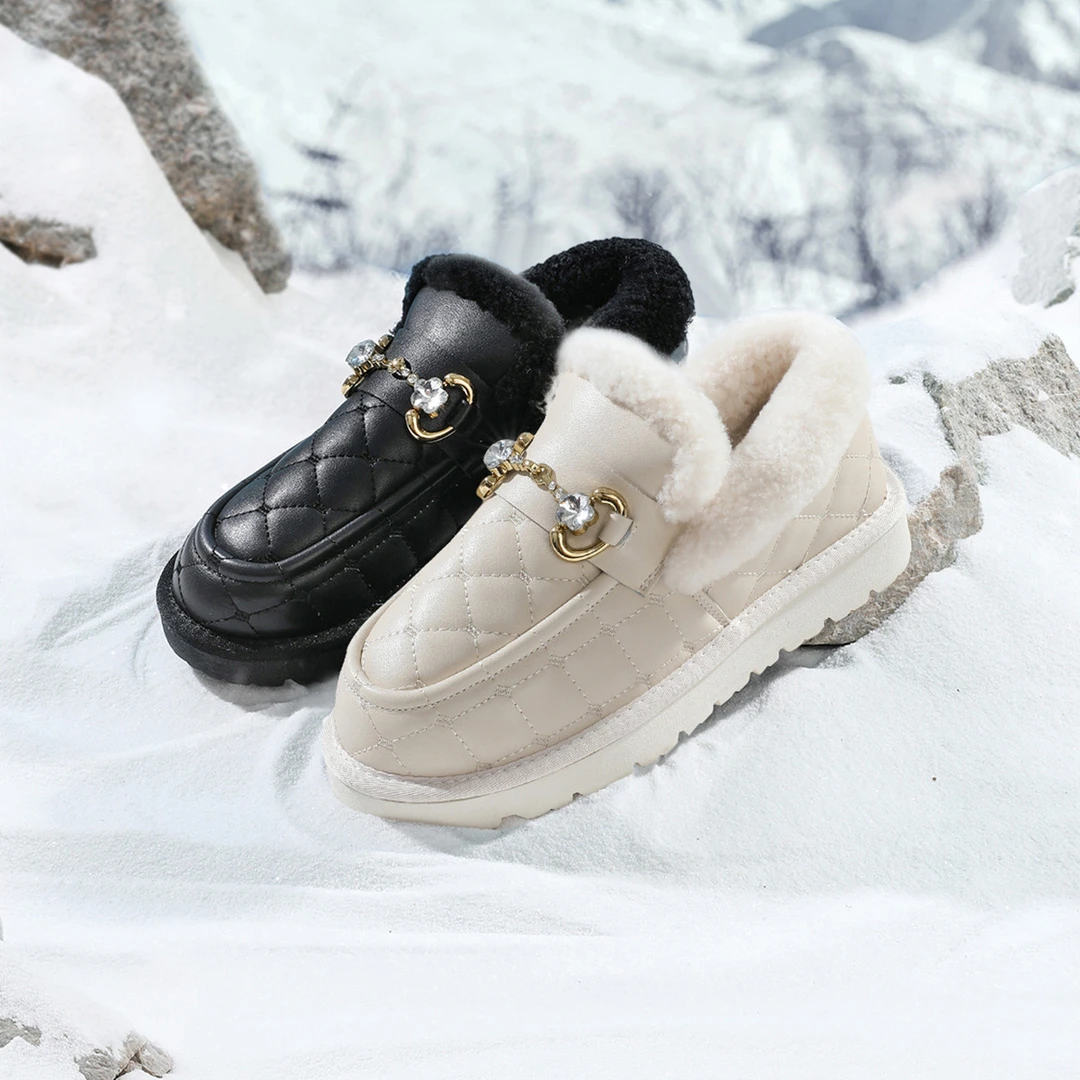 MD一脚蹬毛毛鞋加绒保暖雪地靴MD34112D01