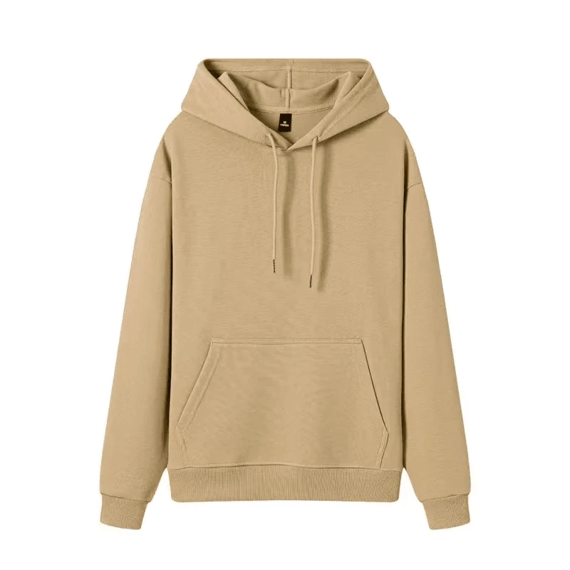 DNY潮牌经典净色带帽鸟巢棉情侣款卫衣