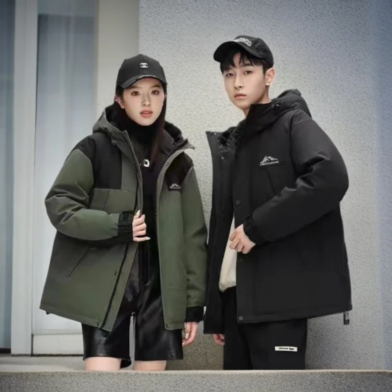 DNY潮牌服饰24年度冬季保暖时尚休闲连帽防风防水情侣款羽绒服