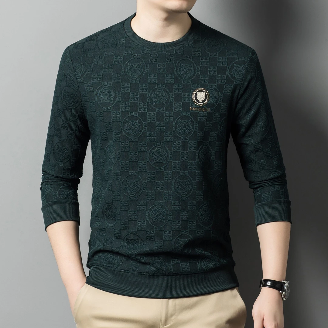 DNY潮牌服饰秋季新款长袖提花圆领百搭情侣款卫衣