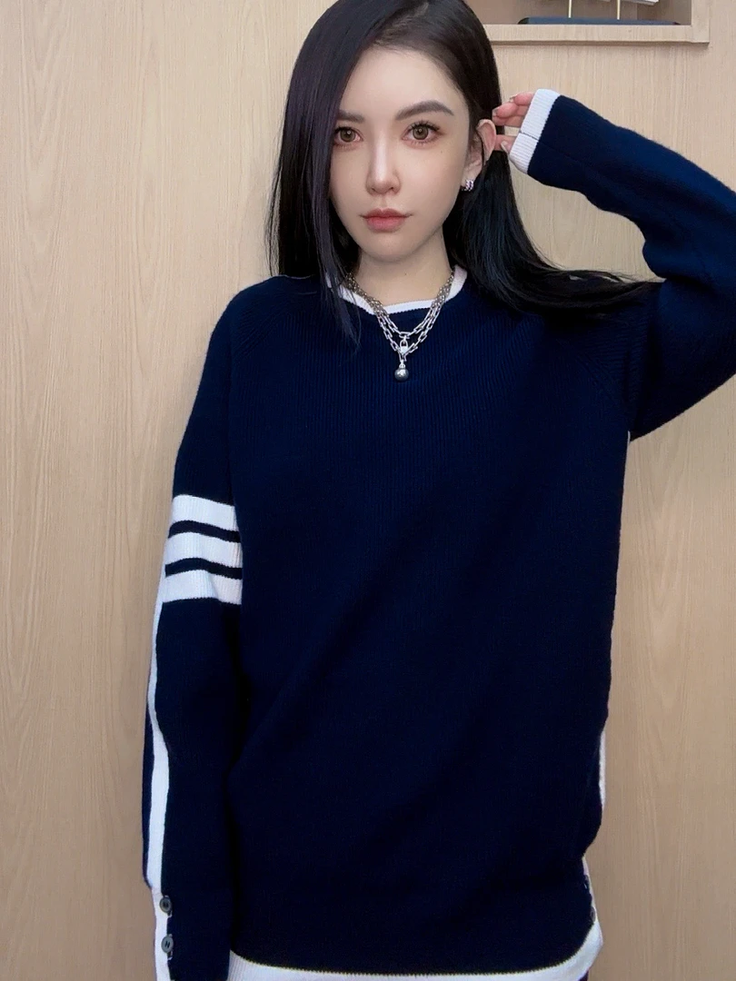 【1183】高级感轻奢套头毛衣CY