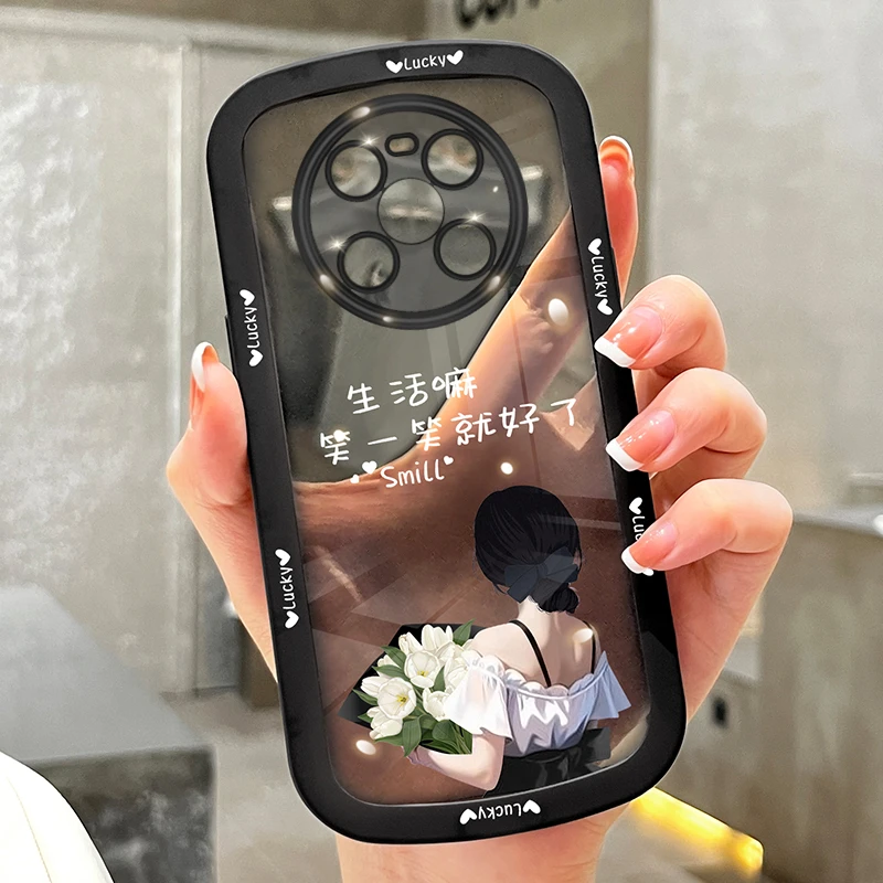 适用华为mate40手机壳mate40pro笑笑就好透明硅胶全包防摔软壳女