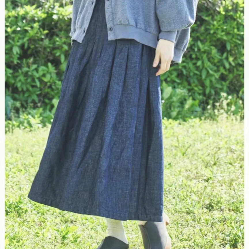 日单复古纯原时尚百搭面料柔软高端女式半裙