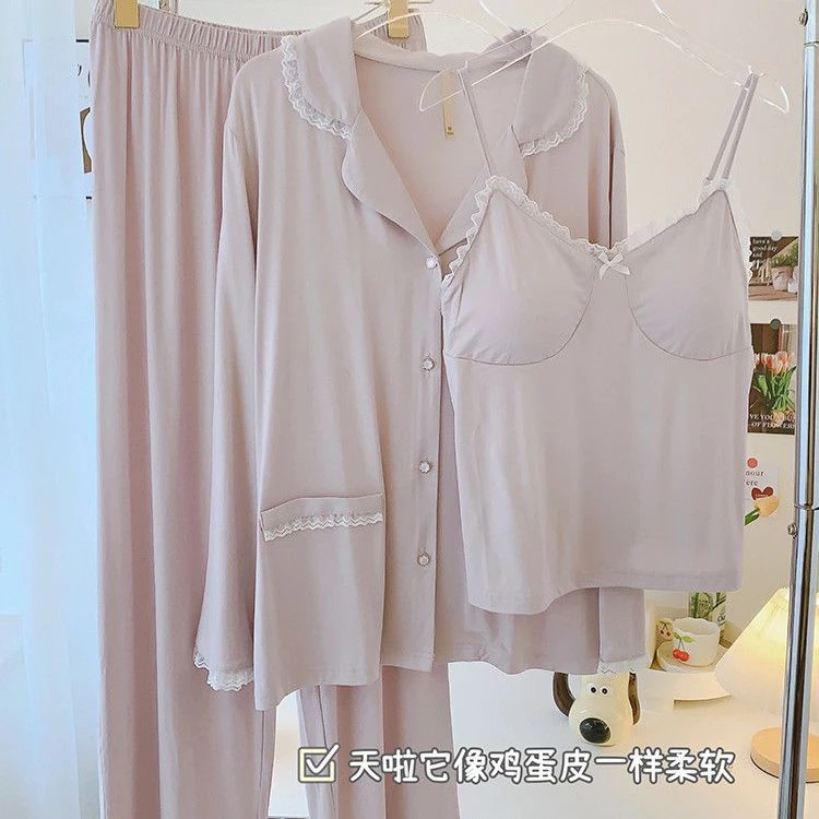 AL-HH【隐诗】秋冬新款爆款柔软四季款三件套家居套装