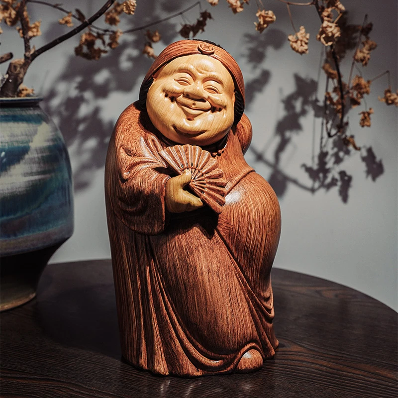 高档新款创意新中式地主婆地主爷财神家居摆件客厅茶桌装饰品摆设