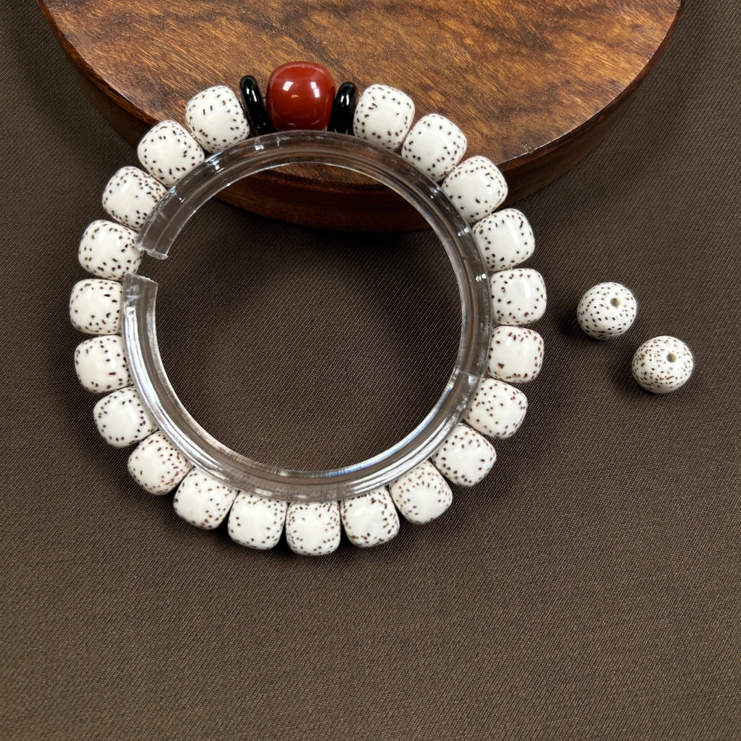 海南星月菩提原生态同枝果侧留白10x9手串文玩