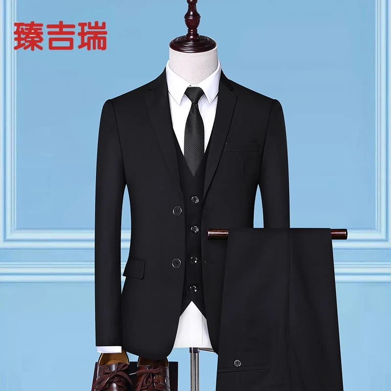 休闲西服套装男士修身商务职业正装韩版伴郎礼服新郎主持西装外套