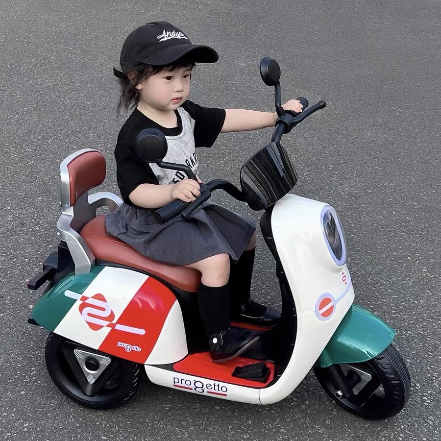 儿童电动摩托车三轮车男女小孩1-5岁可坐人充电遥控电瓶玩具机车