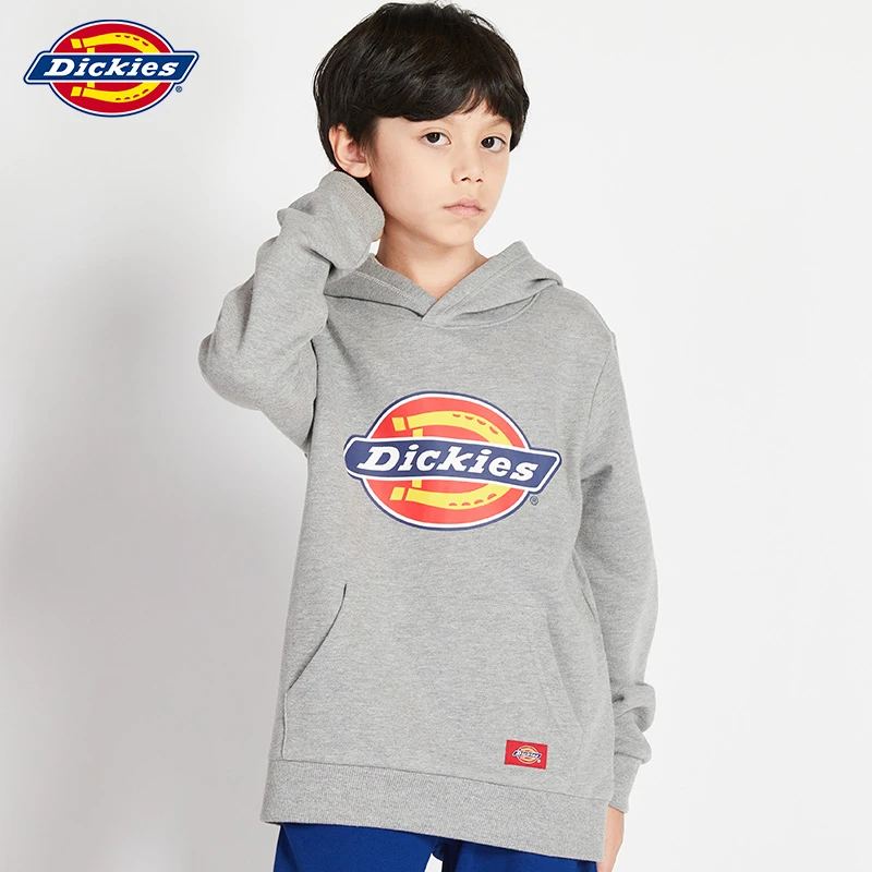 Dickies童装春秋休闲毛圈大彩标logo连帽卫衣合身版223K30LSD95