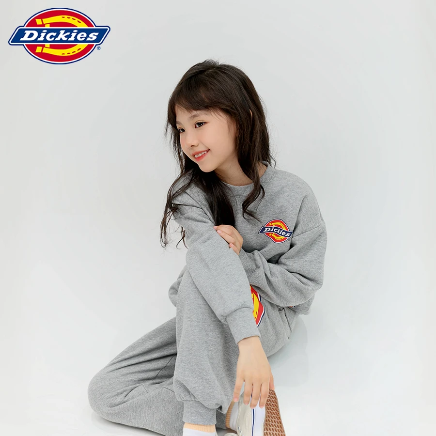 Dickies儿童套头经典卫衣纯棉时尚舒适秋冬宽松版233K30LSD193