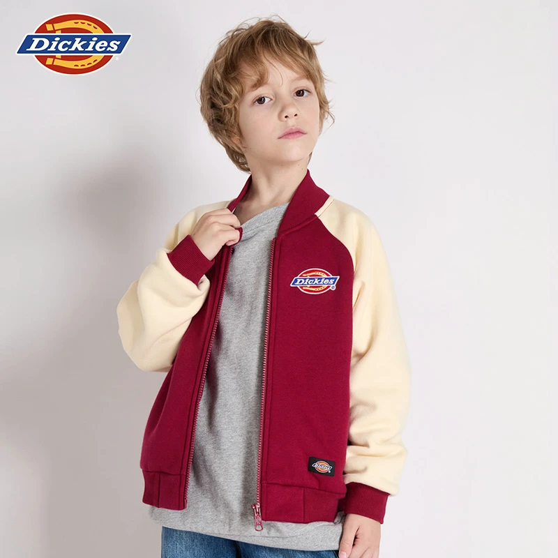 Dickies儿童秋冬新款学院风棒球服外套男女童洋气244K10LSD124