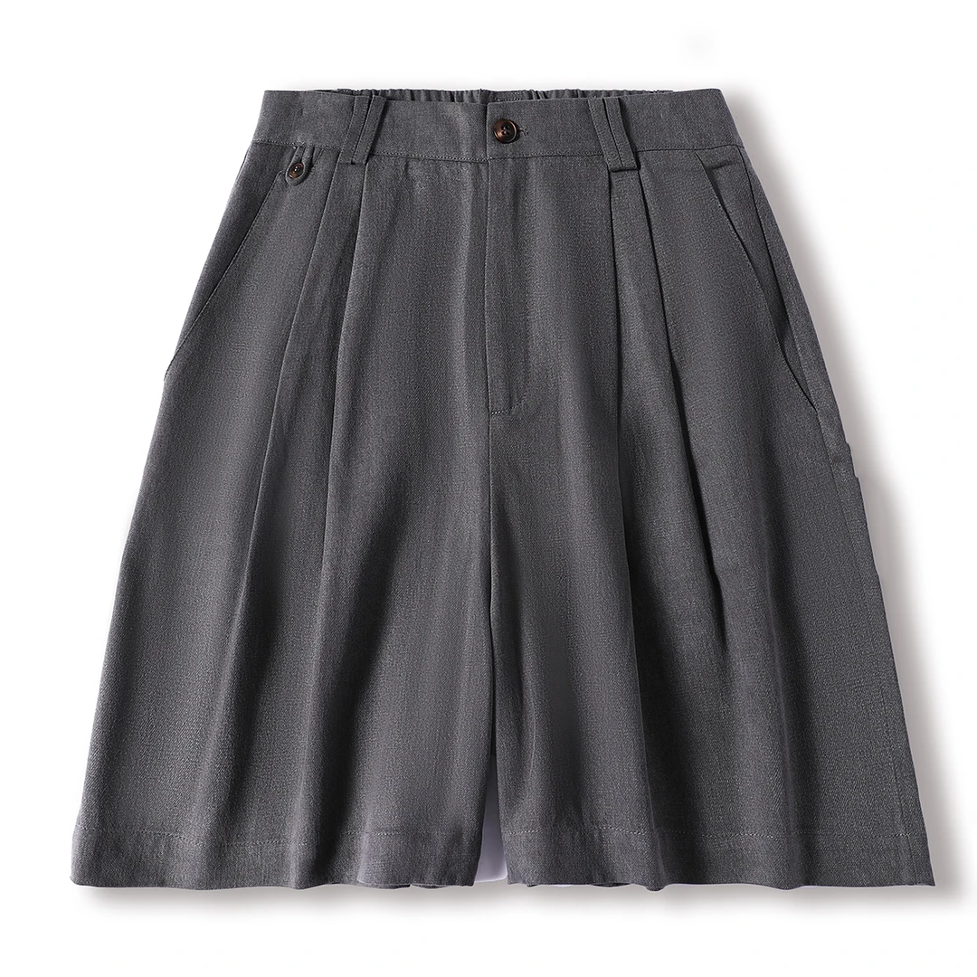 56110 品质柜货！精裁！女士休闲百搭短裤挺括面料时尚纯色短裤