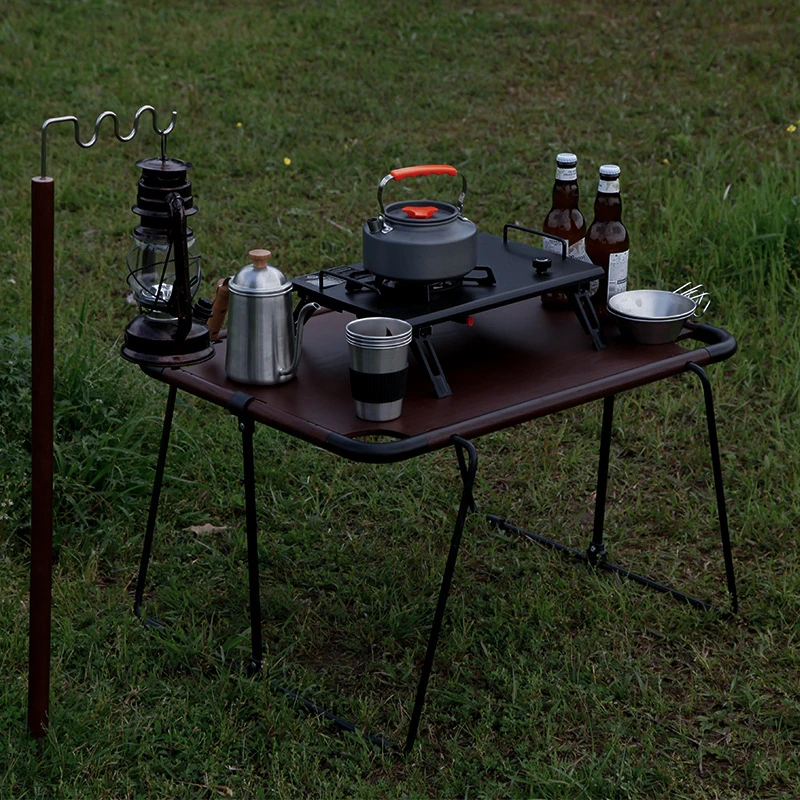 安山里户外折叠桌超轻铝合金蝴蝶桌露营野营多功能便携igt战术桌