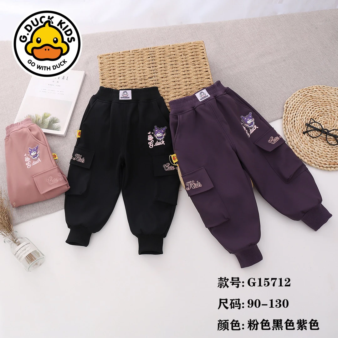 男女童一体绒加绒保暖长裤儿童百搭一体绒休闲裤