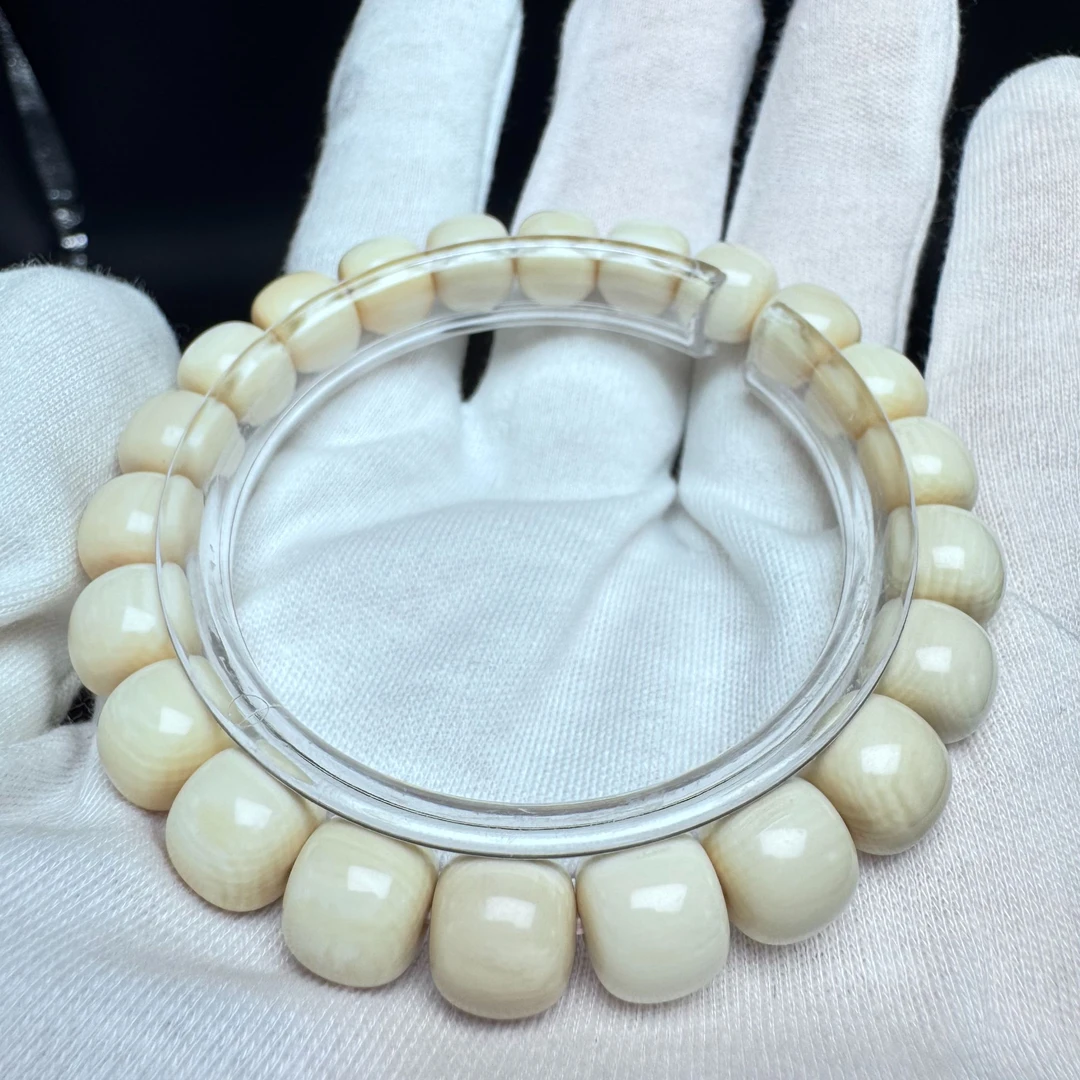 LX0026猛犸象牙佛珠手串老型10x9mm手串猛犸牙手串