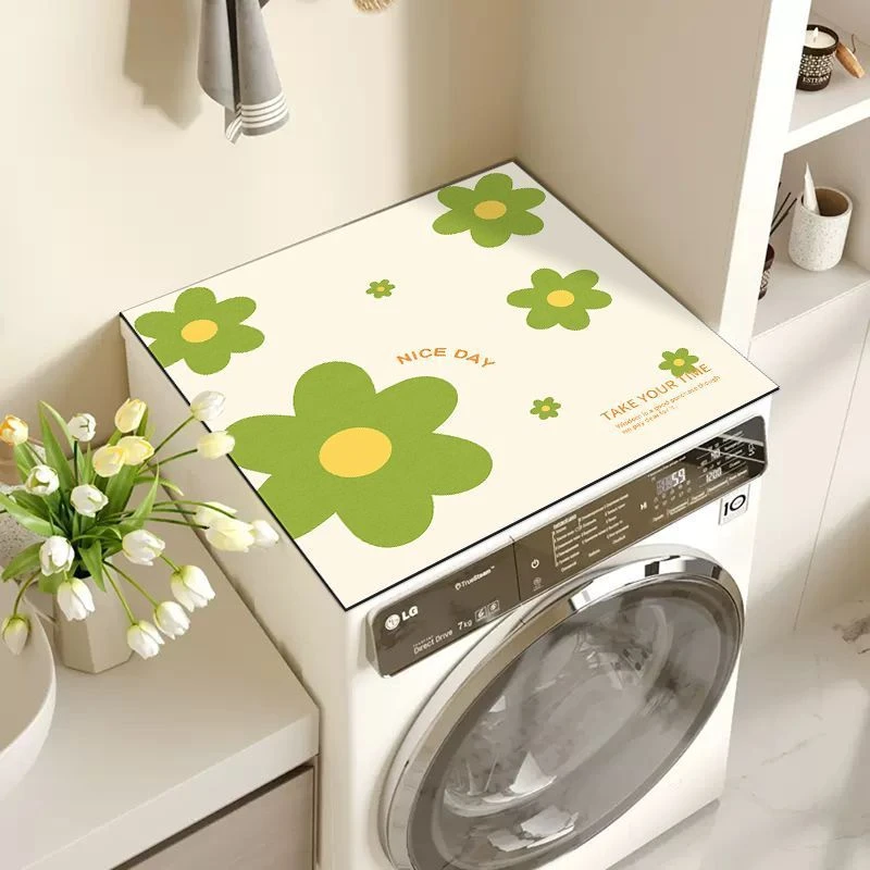 滚筒洗衣机防尘盖垫吸水速干冰箱盖巾硅藻泥床头柜微波炉遮尘垫子