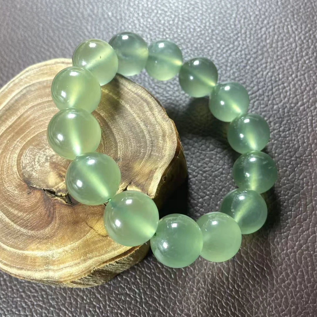 【佟总宠粉】纯天然正冰种湖水绿蛇纹石玉未镶嵌手串