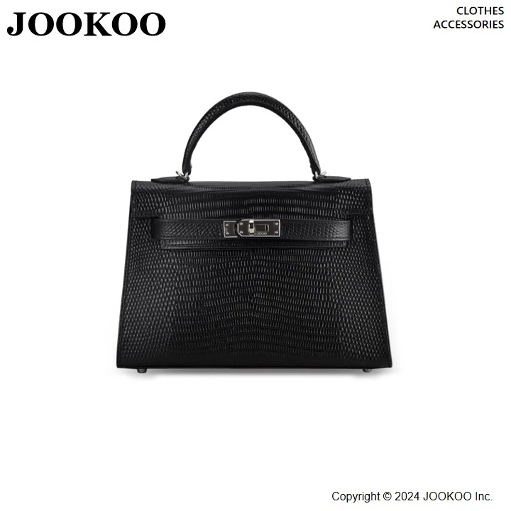 JOOKOO时尚百搭大气小巧精致帅气随性女气质轻奢真皮手提名媛包