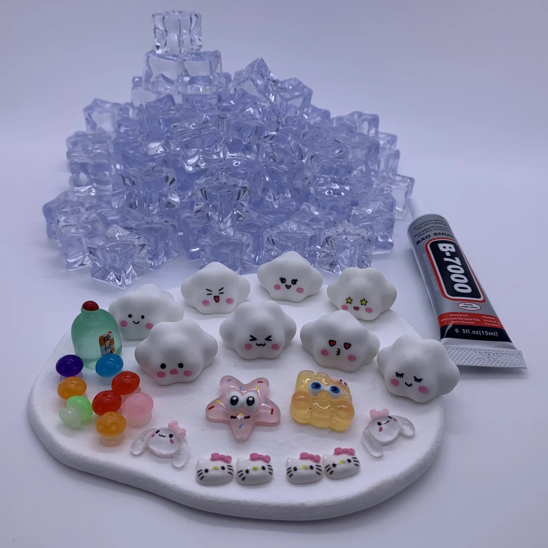 DIY仿真冰块创意DIY颜色联系手工笔筒配件