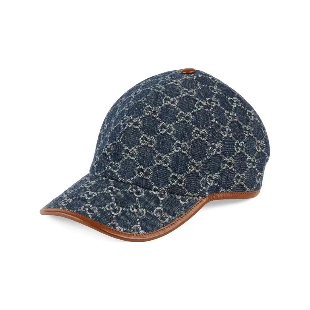 未使用 GUCCI/古驰 男女款蓝色丹宁老花休闲时尚遮阳棒球帽
