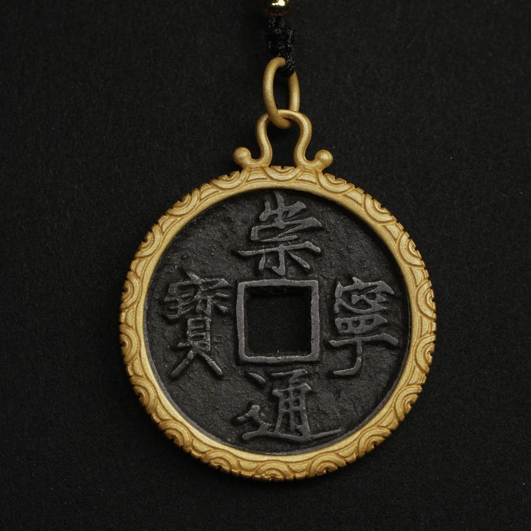 40 北宋  崇宁通宝 古钱币吊坠 古币挂件 文创饰品