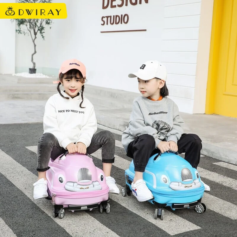 新款Milooky儿童可骑可坐拉杆箱宝宝扭扭车英幼儿园小学生旅