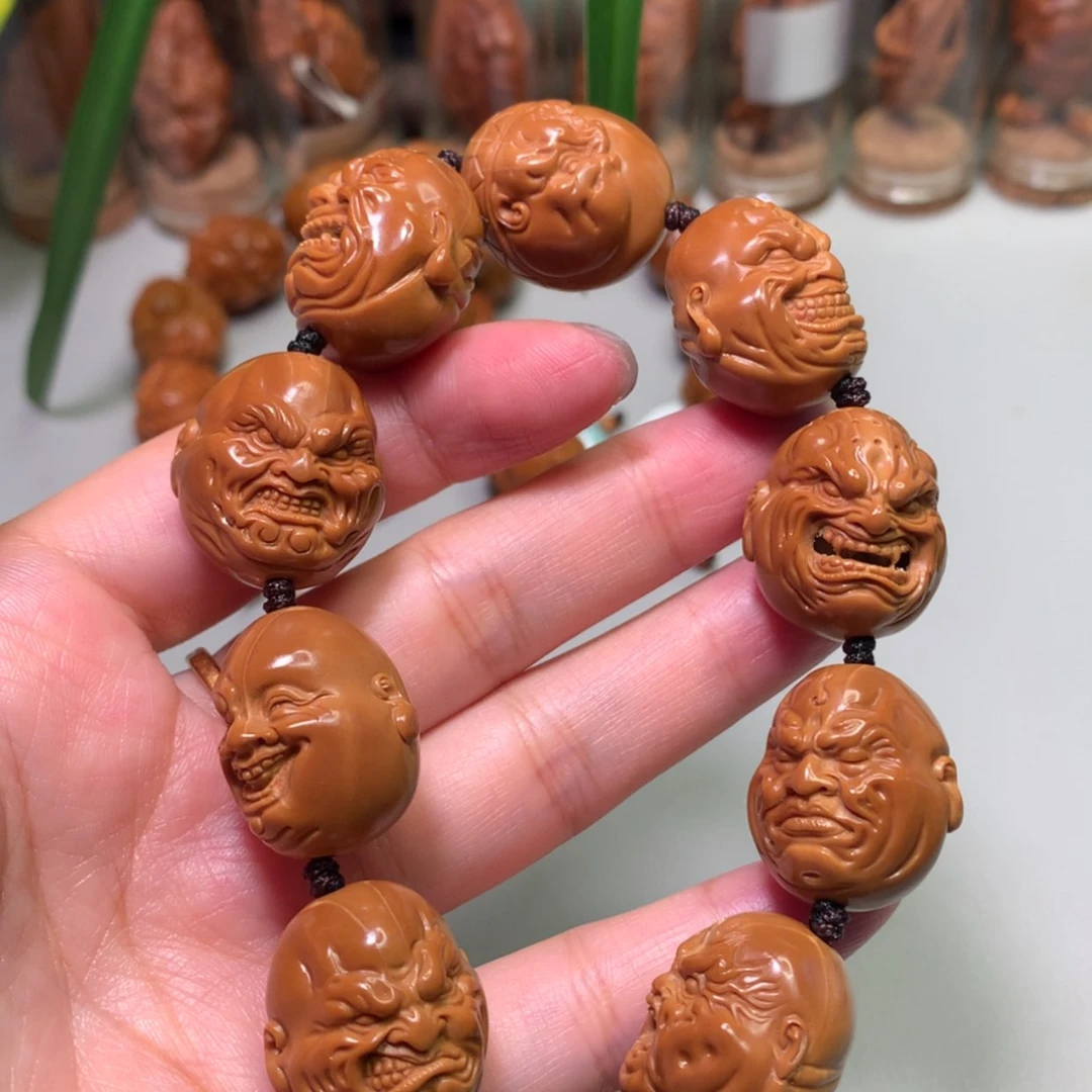 【闪购商品】橄榄核核雕恶僧手串