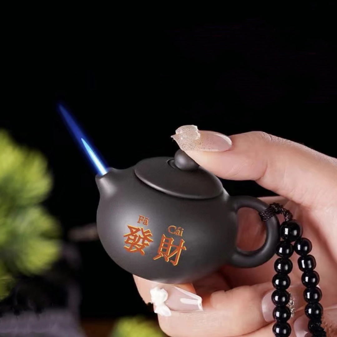 新款时尚创意国潮把把壶小茶壶防风打火机