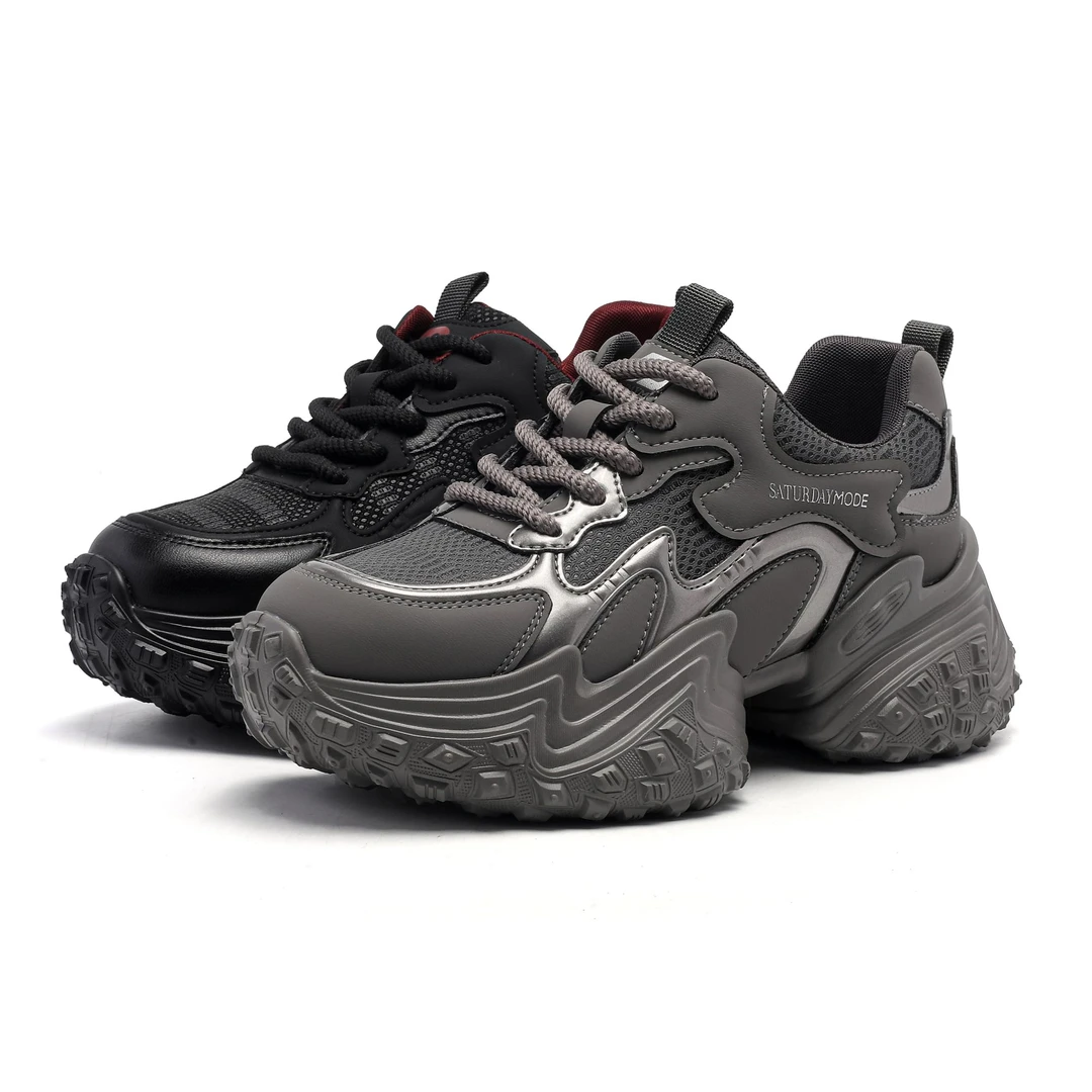 [有李专属]2024年秋冬鞋短绒老爹鞋系带舒适厚底显时尚女鞋H27