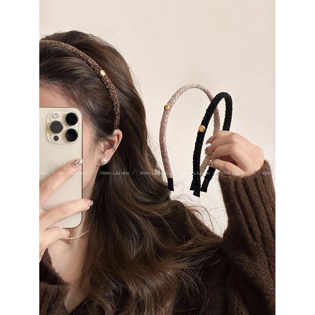 细发箍女高级感洋气时尚发卡秋冬新款发旅头箍压发饰洗脸发捆头饰