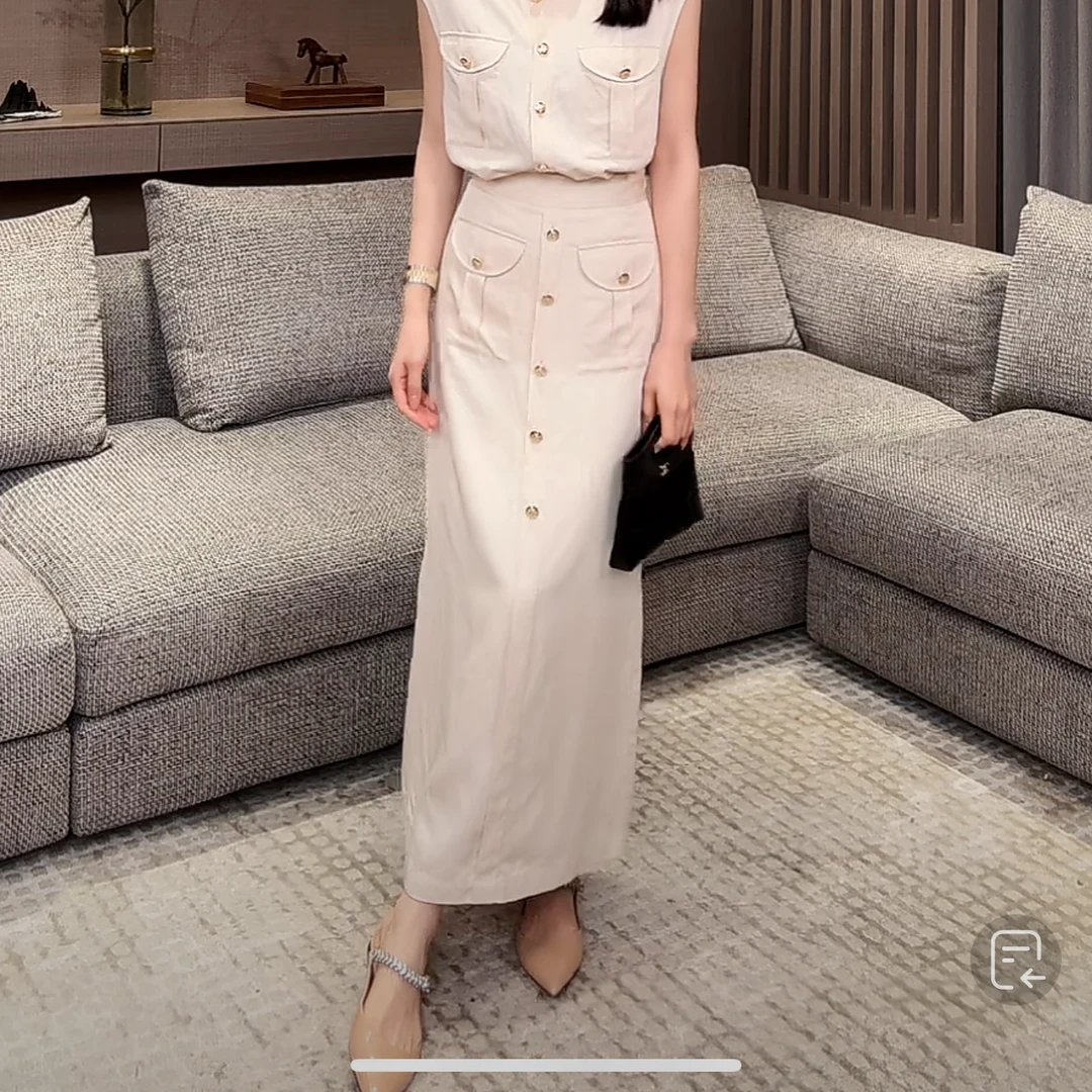 T/IAN「唯美」  经典气质修身中长裙高腰显瘦女装半身裙 196