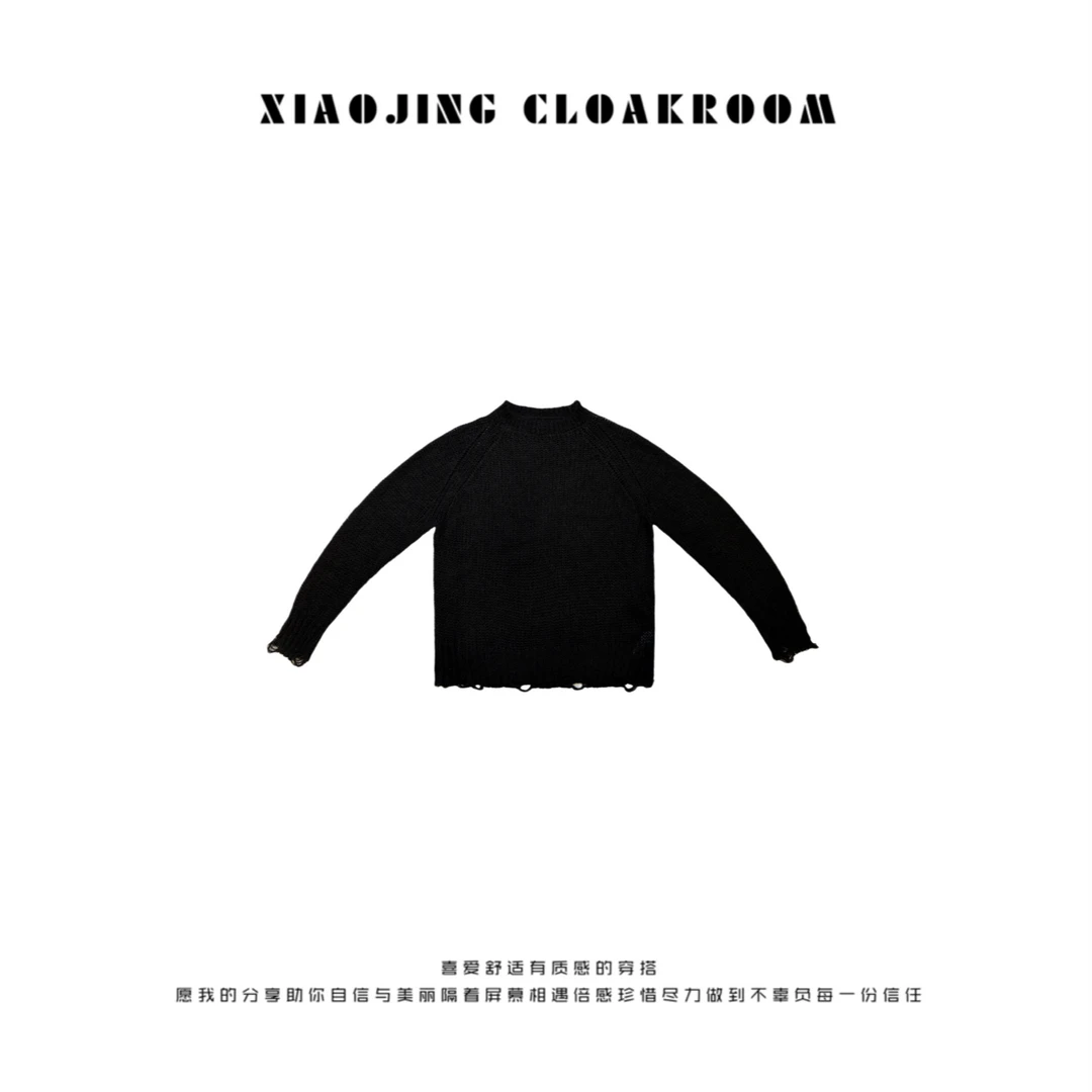 小晶儿 JJ cloakroom | 【慵懒镂空】秋装新款宽松长袖套头针织毛衣