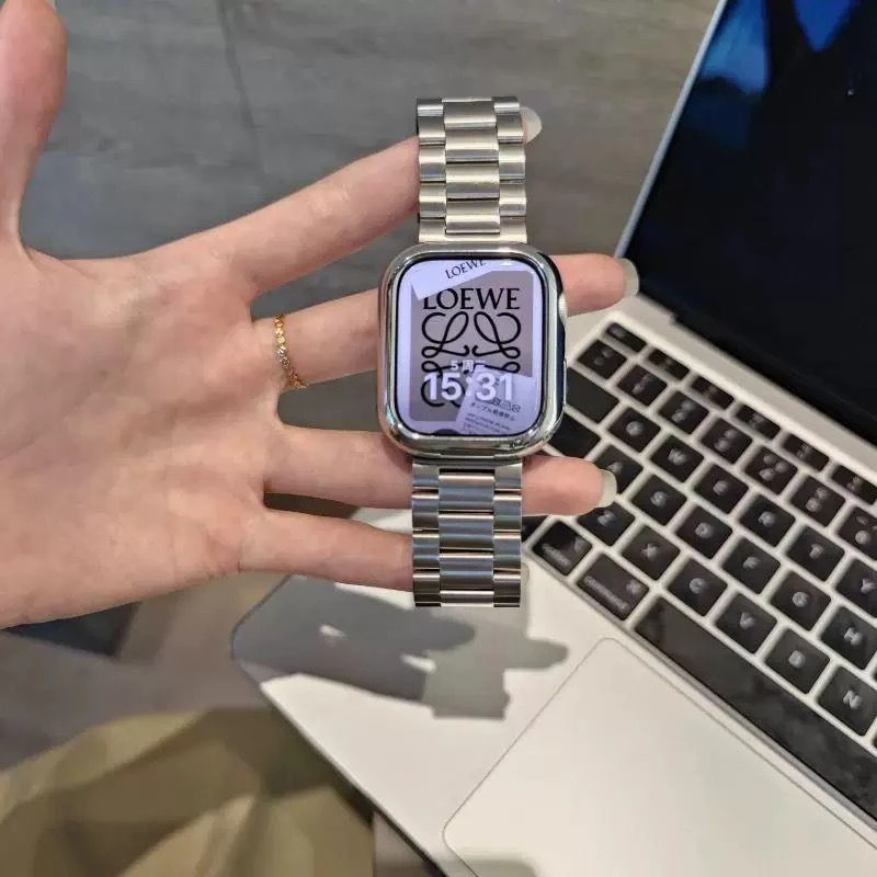 适用小米9Pro/8pro表带红米Watch5/4小米S4/S3金属三株不锈钢表带