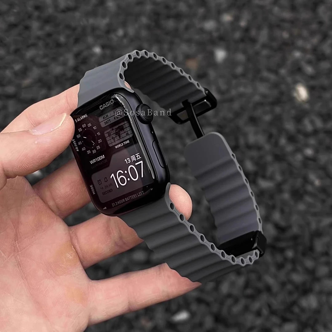 适用小米9Pro/8pro表带红米Watch5/4小米S4/S3磁吸海洋硅胶表带