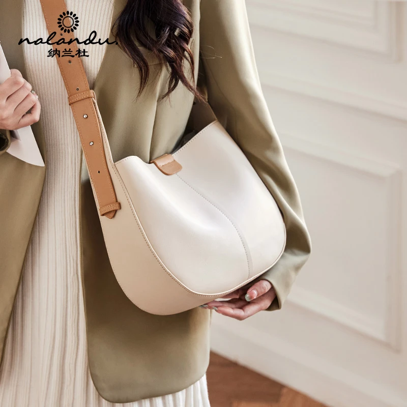 纳兰杜女士包包2024新款百搭斜挎包女夏高级感水桶包女包单肩1049
