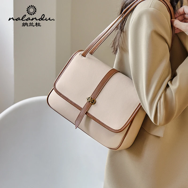 纳兰杜大包包女2025新款百搭轻奢邮差包女通勤单肩腋下包女-0894