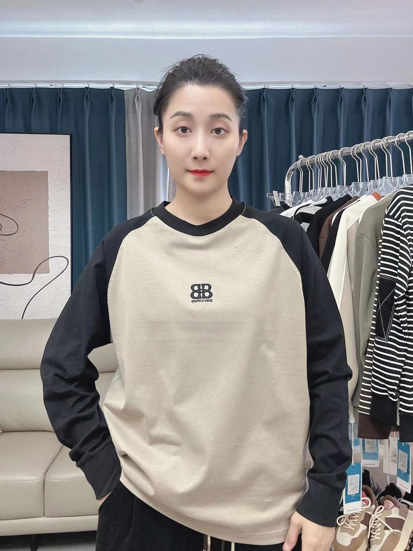 男士秋冬季潮流时尚圆领宽松百搭纯色长袖 省钱风 百棉 41304#