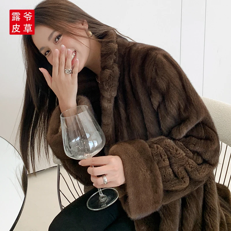 Besfunny大衣外套女长款全抽刀中古款咖啡本色一件出门