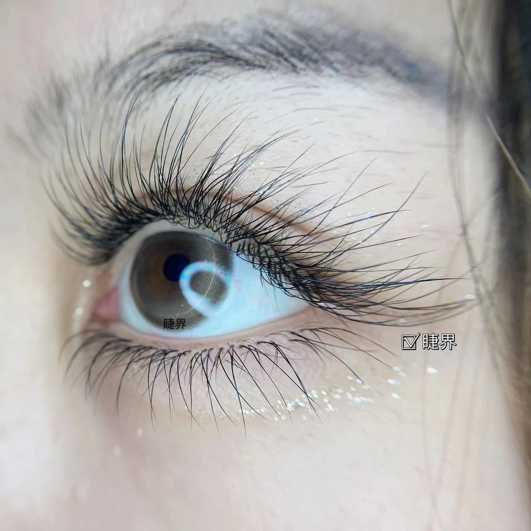 野生仿真yy睫毛层次长短穿插细软自然款美睫店小绒花狐系妈生睫毛